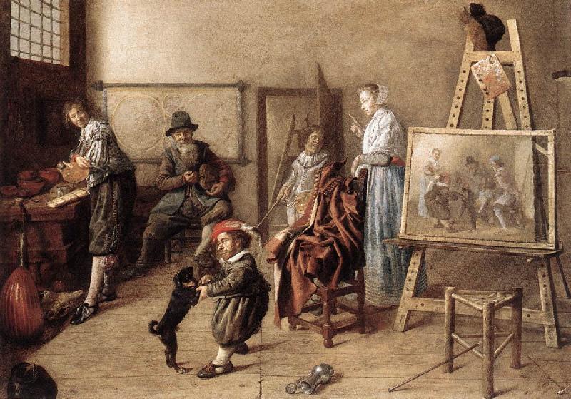 Painter in His Studio, Painting a Musical Company ag, MOLENAER, Jan Miense